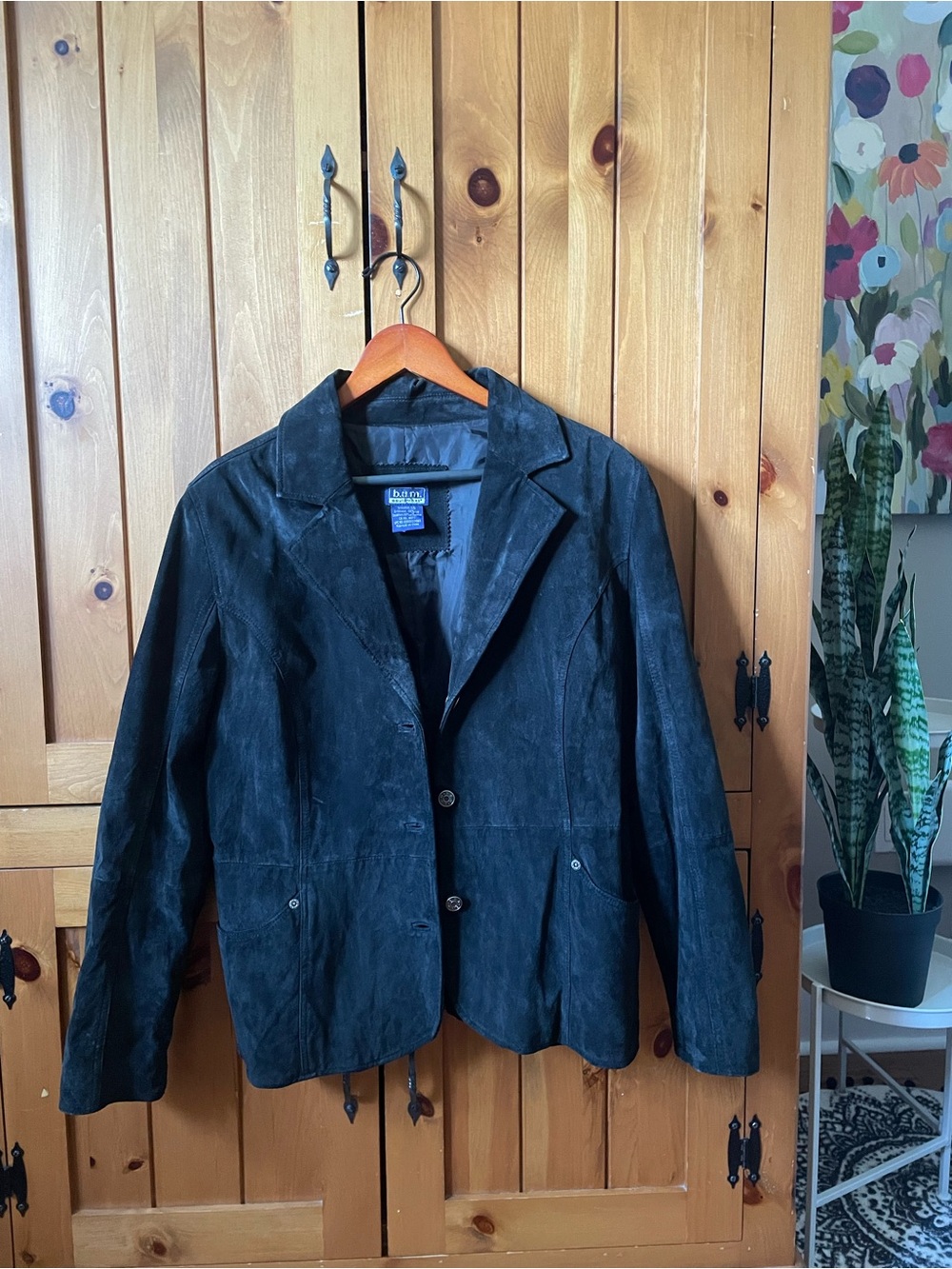Vintage BUM Equipment Suede Jacket. Perfect for Y2K styling this fall